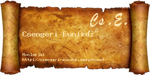 Csengeri Euniké névjegykártya